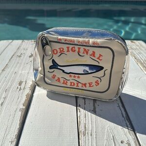 Sardines Embroidered Clutch or Travel Case NWT